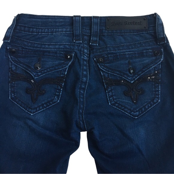 Rock Revival Evelyn Flap Pockets Skinny Jeans Size 27 - Picture 6 of 17